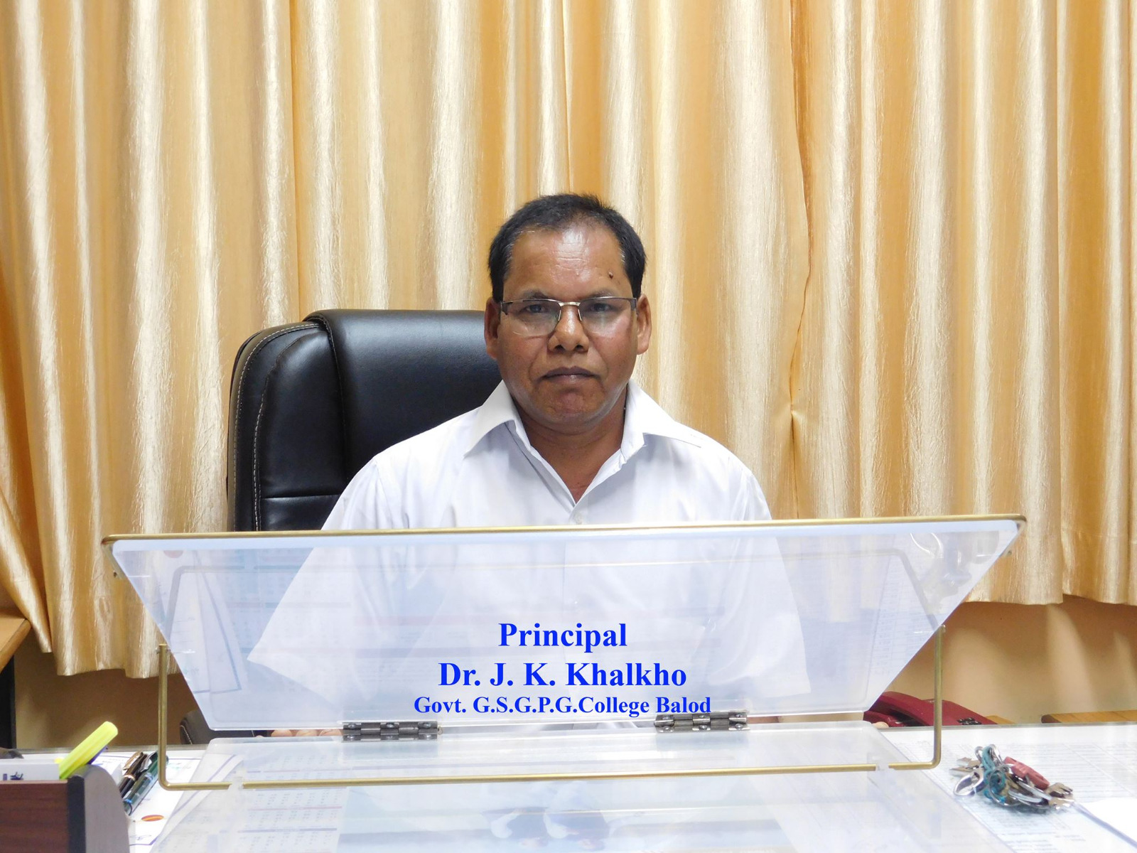 PRINCIPAL'S DESK - govt college balod | Govt. Ghanshyam Singh Gupt P.G. College Balod